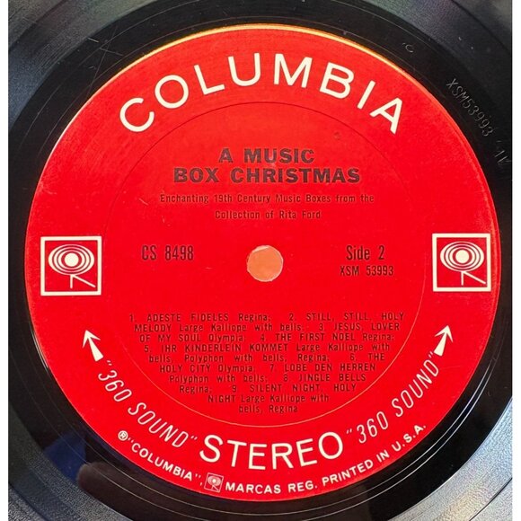 A Music Box Christmas Vinyl LP Rita Ford Columbia CS 8498 Stereo Holiday Music - Picture 3 of 6